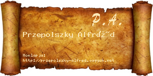 Przepolszky Alfréd névjegykártya